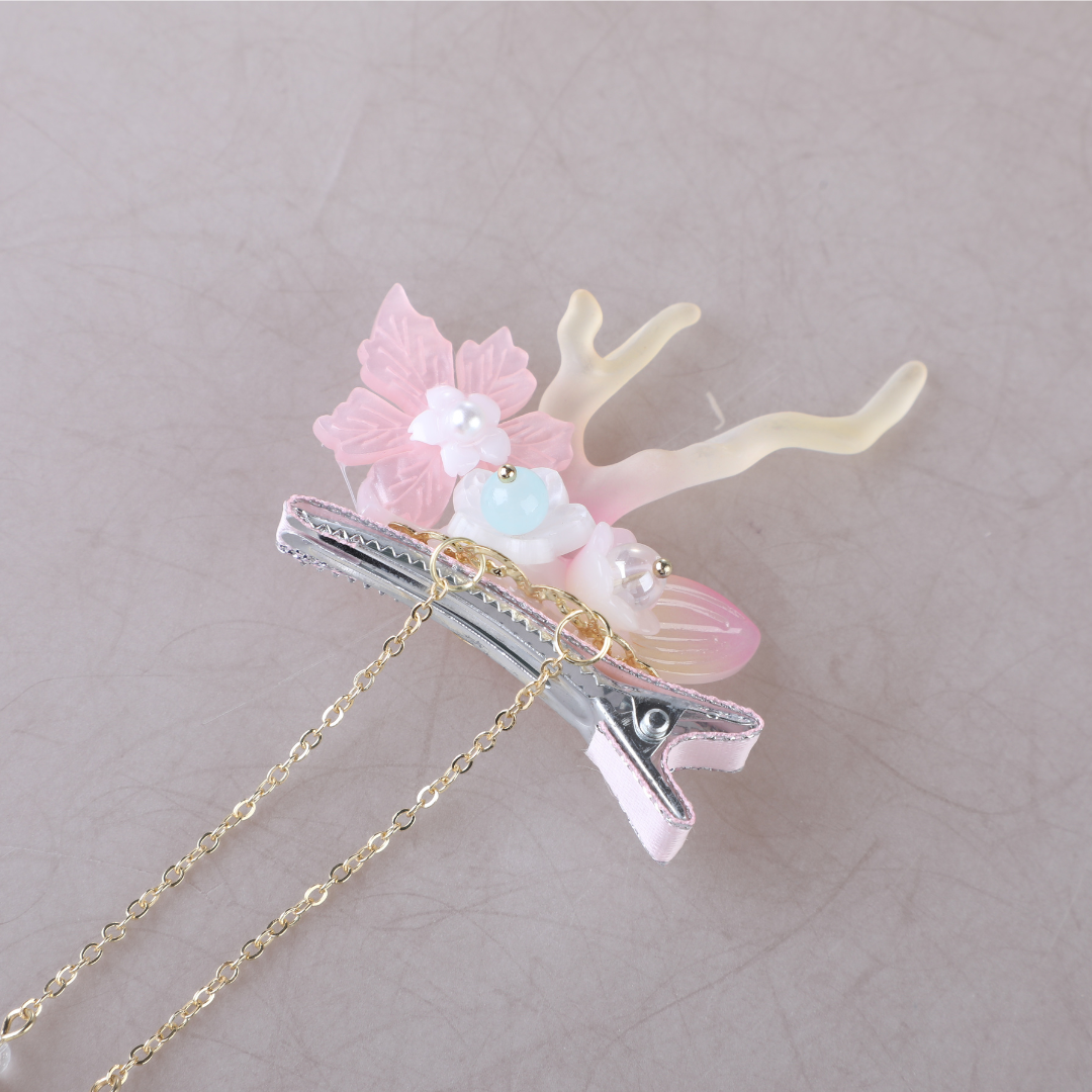 Deer Horn Han Chinese Clothing Hair Clip Set