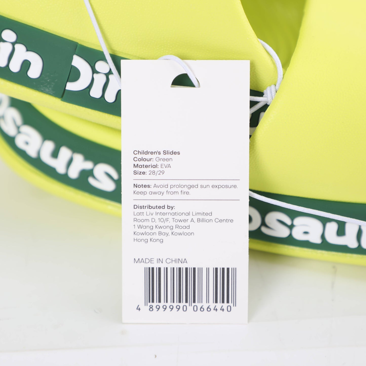 Dinosaur Children's Slides - 28/29 - Green