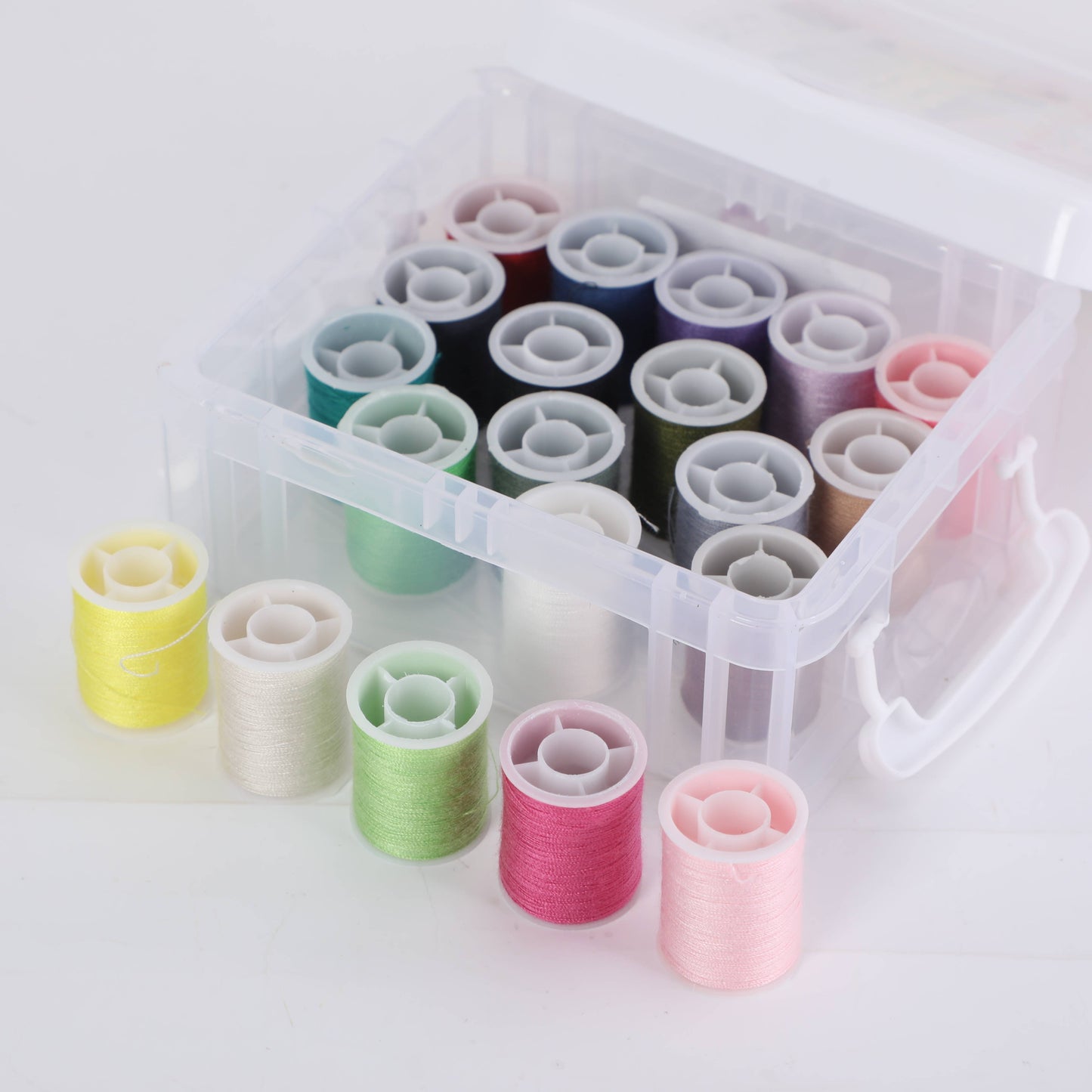 White Portable Sewing Kit Box