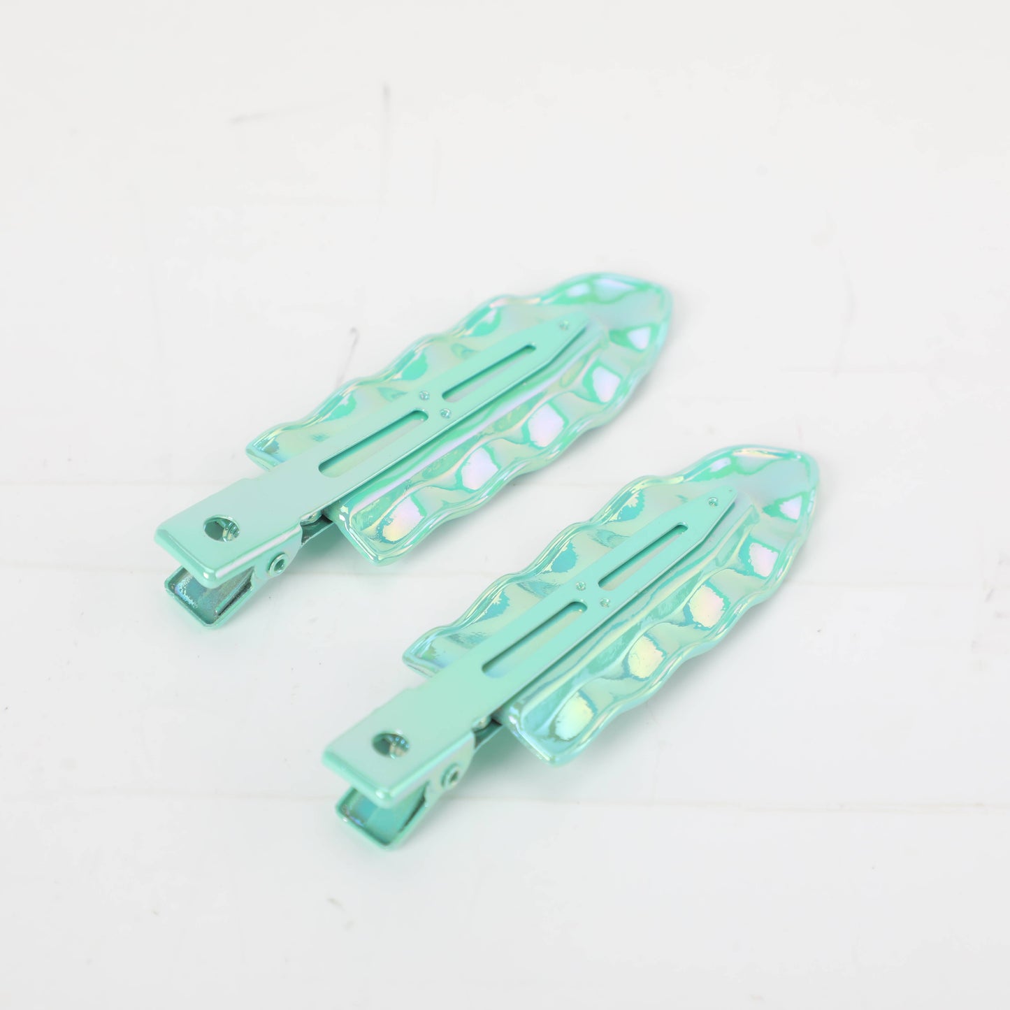 Traceless Hair Clip - 2 Pcs - Green