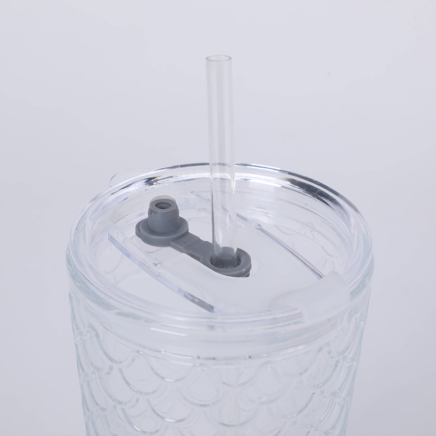 Mermaid Tumbler with Straw - Transparent