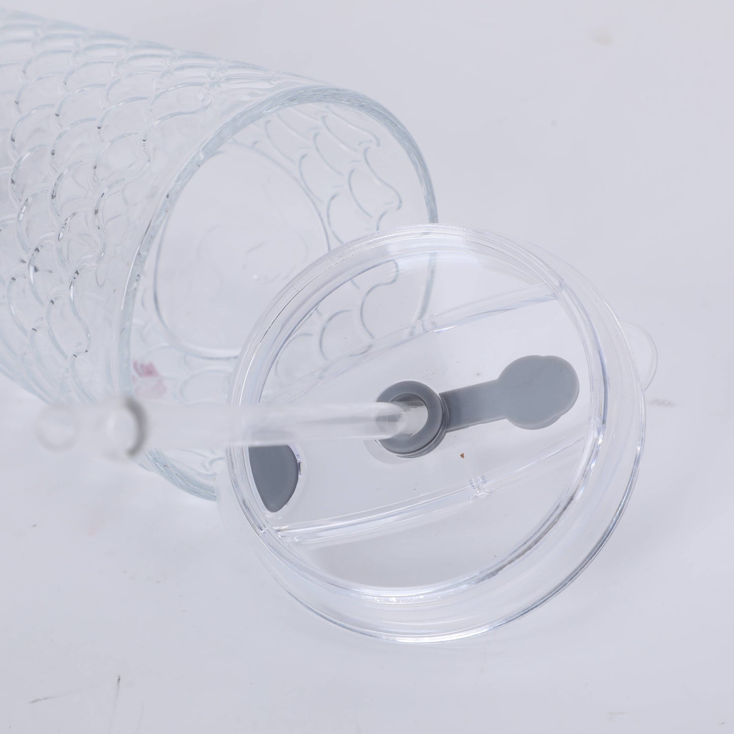 Mermaid Tumbler with Straw - Transparent