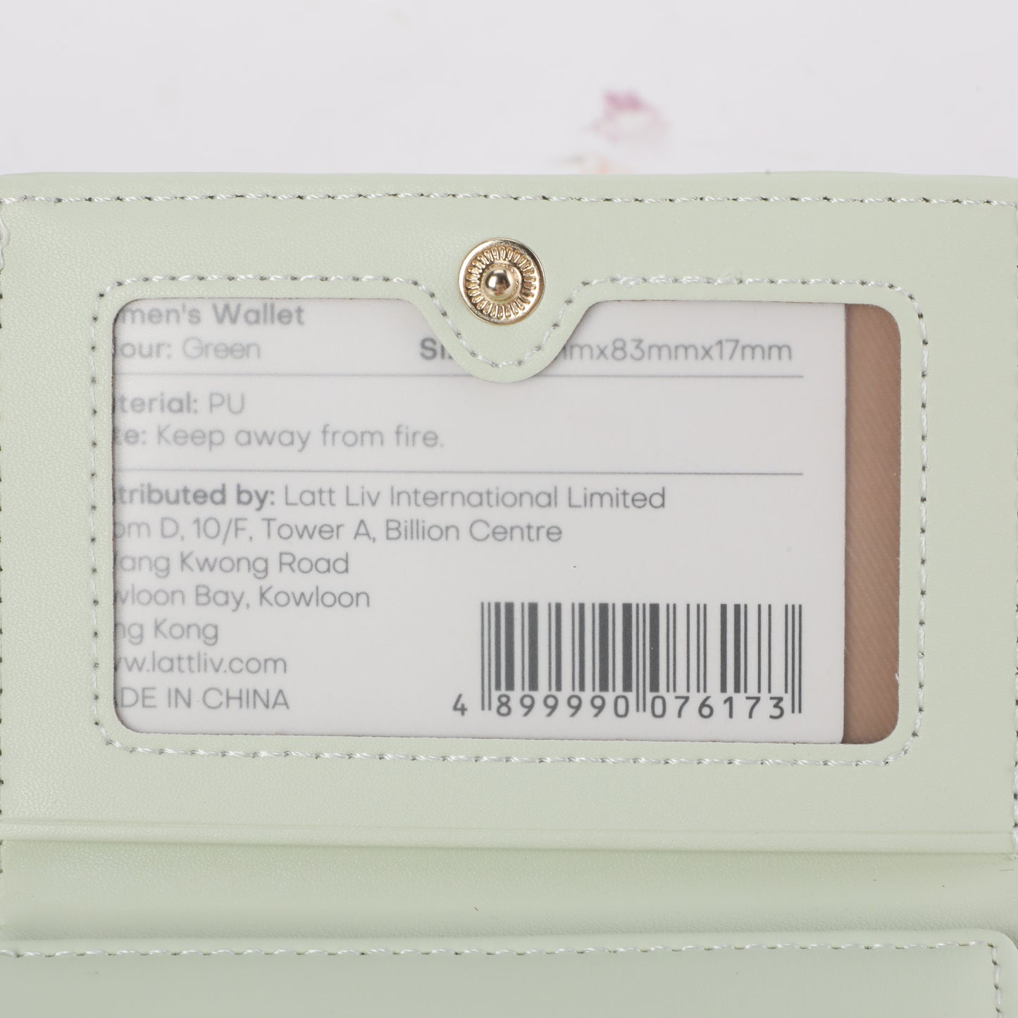 Slide Decor Silk Screen Printing 3-folding Women's Wallet - Green