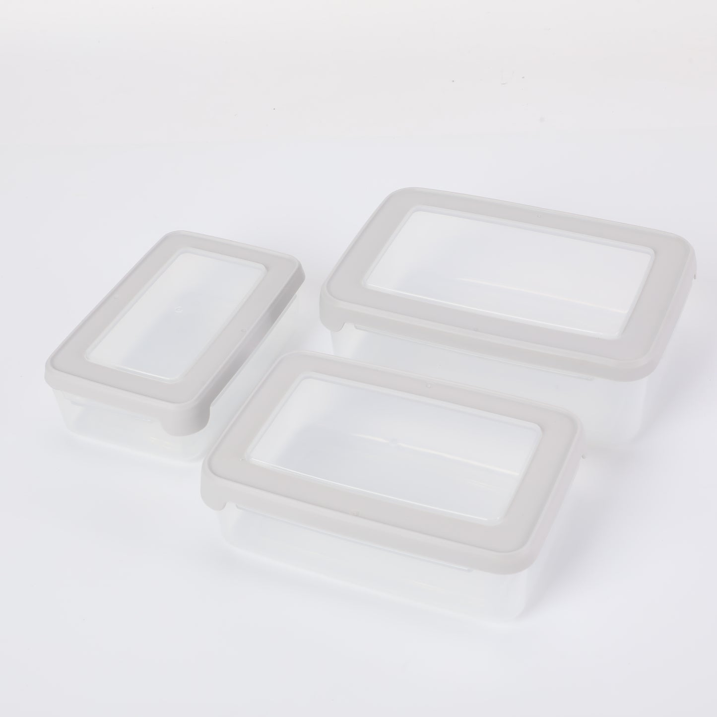 Grey Air Tight Food Storage Container 3-piece Set