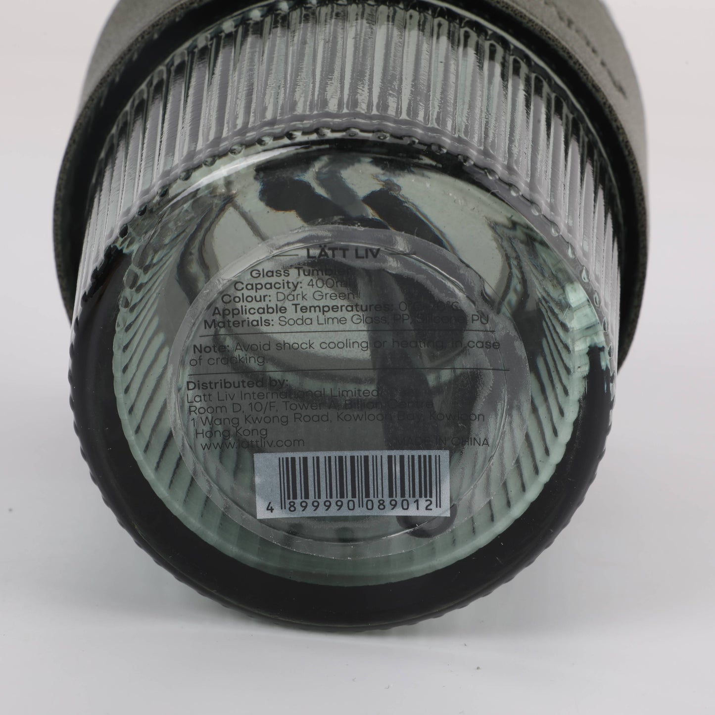 Vertical Stripes Bamboo Joint Glass Tumbler - Dark Green