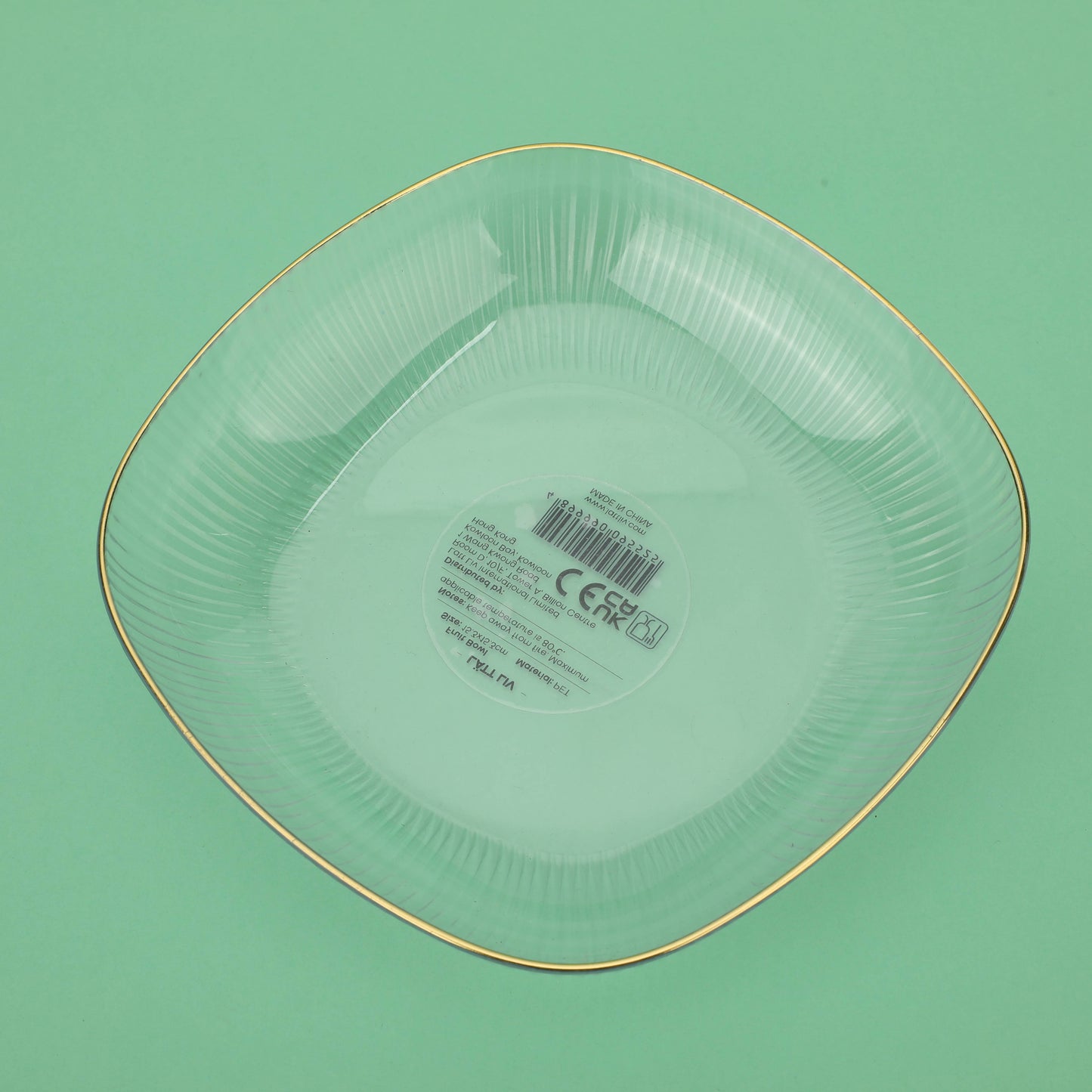Small Golden Brim Fruit Bowl - White