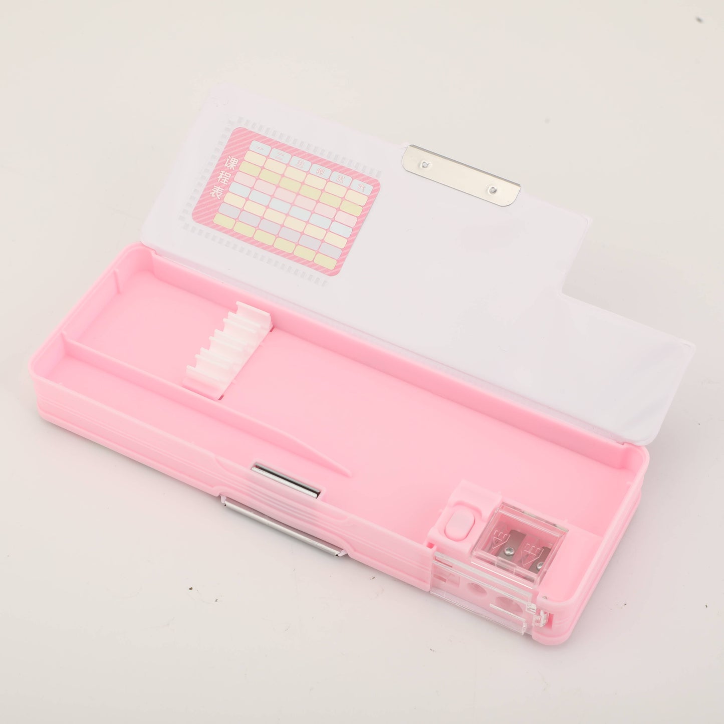Lotso Plastic Pencil Box with Double Hole Sharpener