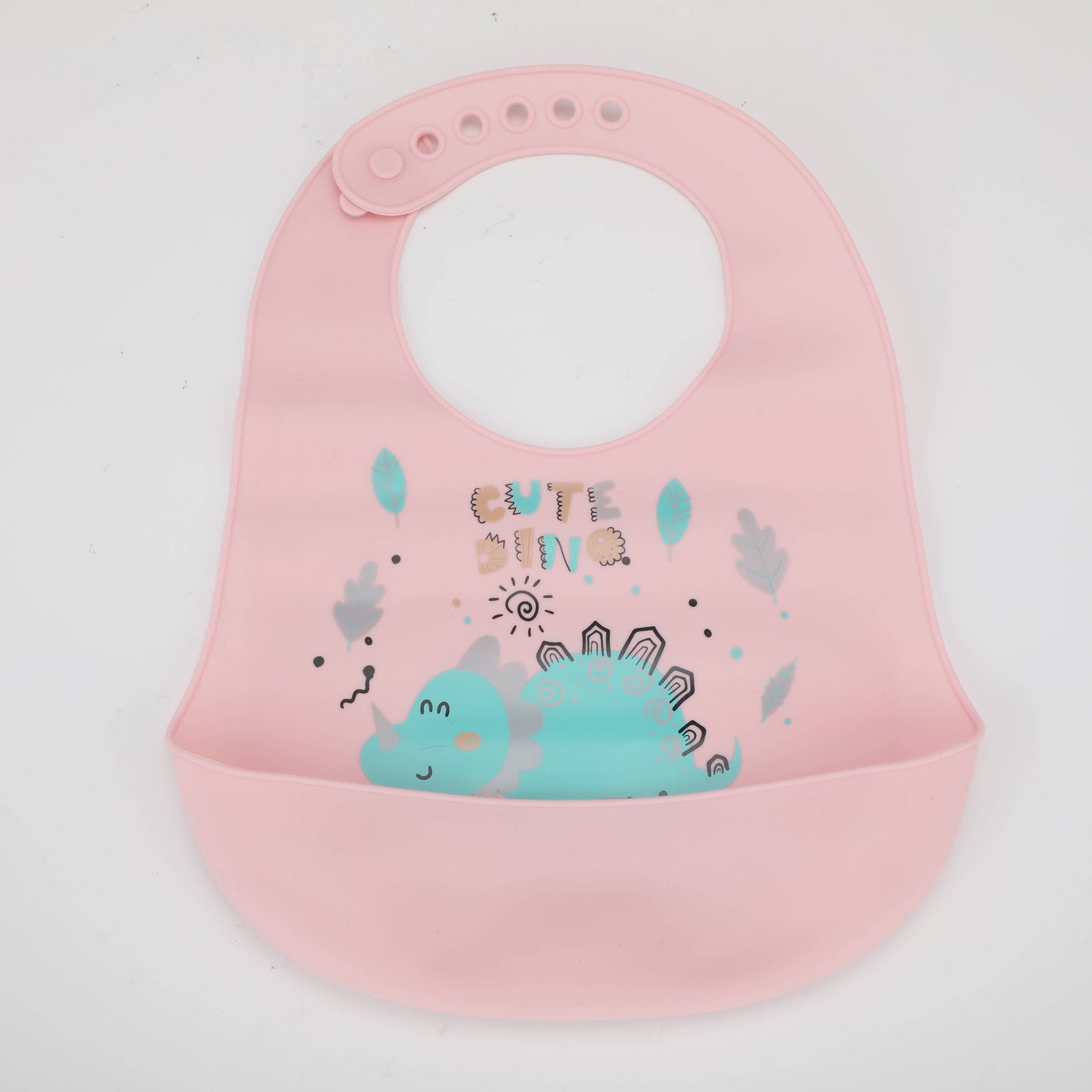 Pink Monoclonius Baby Silicone Bib