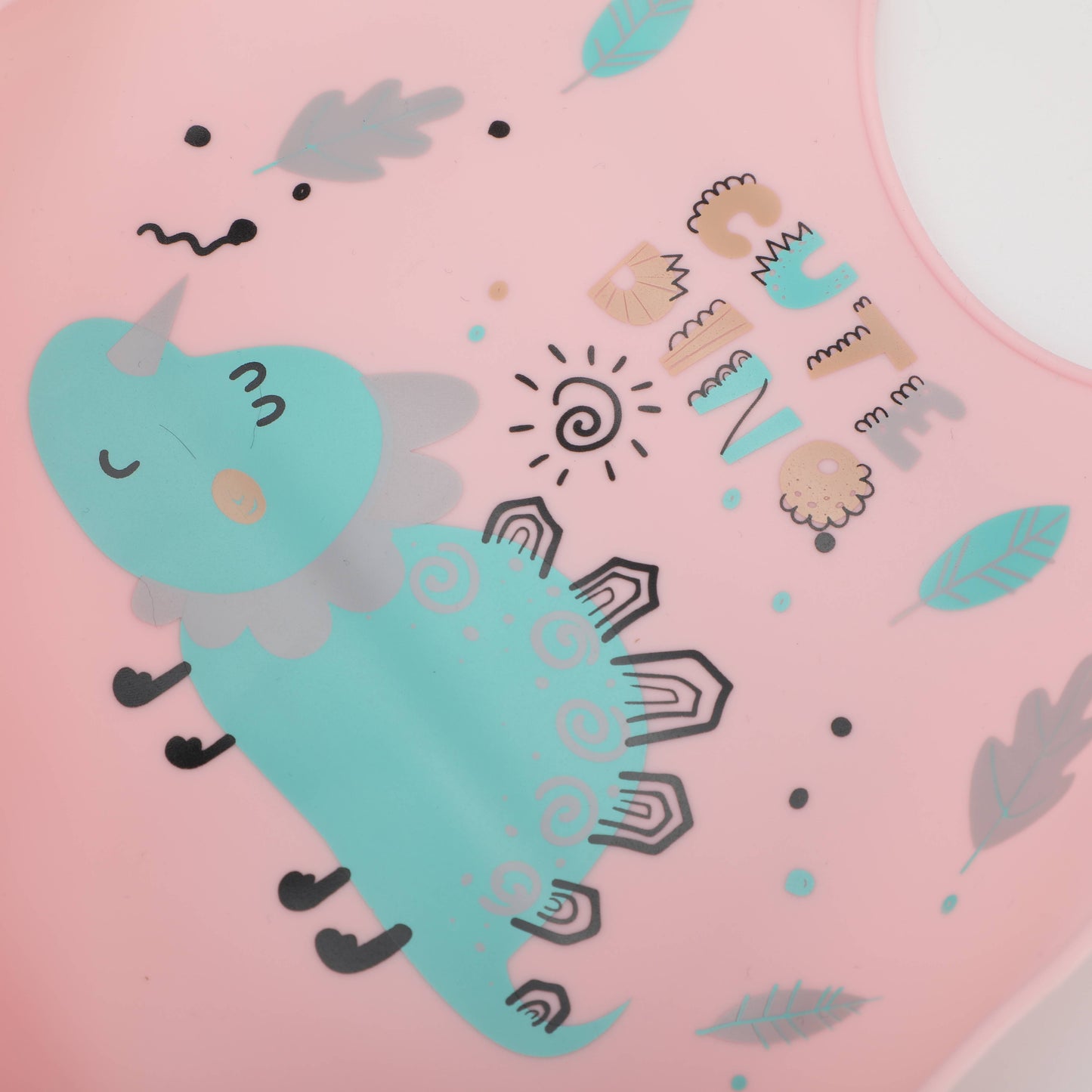 Pink Monoclonius Baby Silicone Bib