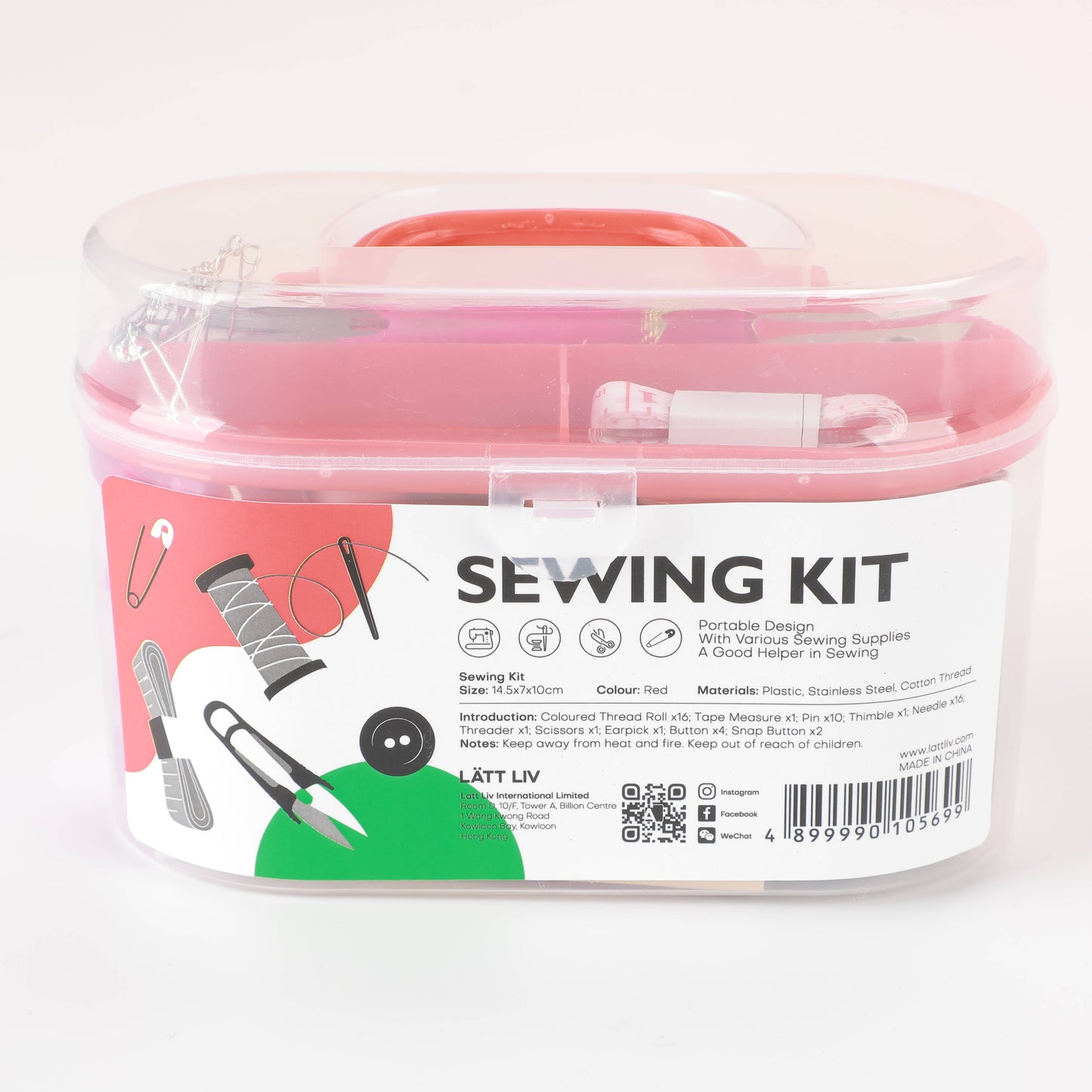 Simple Life Sewing Kit - Red