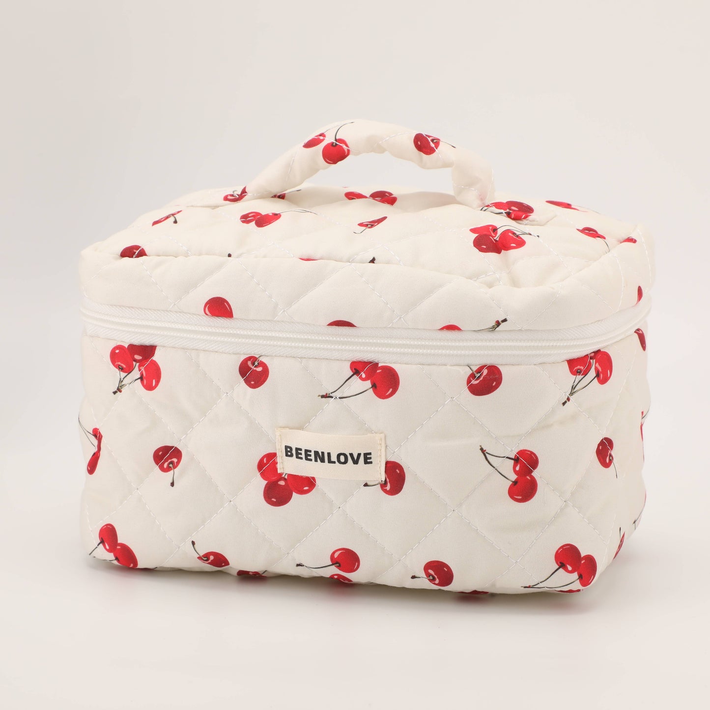 Cherry Flip Top Cosmetic Bag