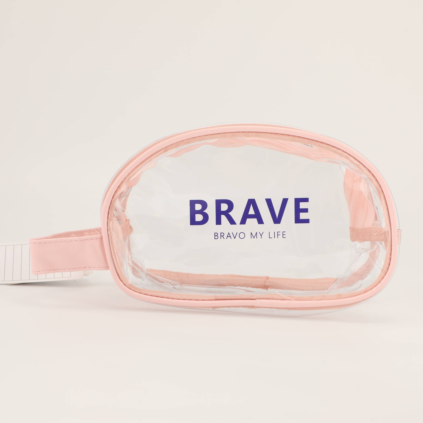 Clear Semicircular Toiletry Bag - Pink