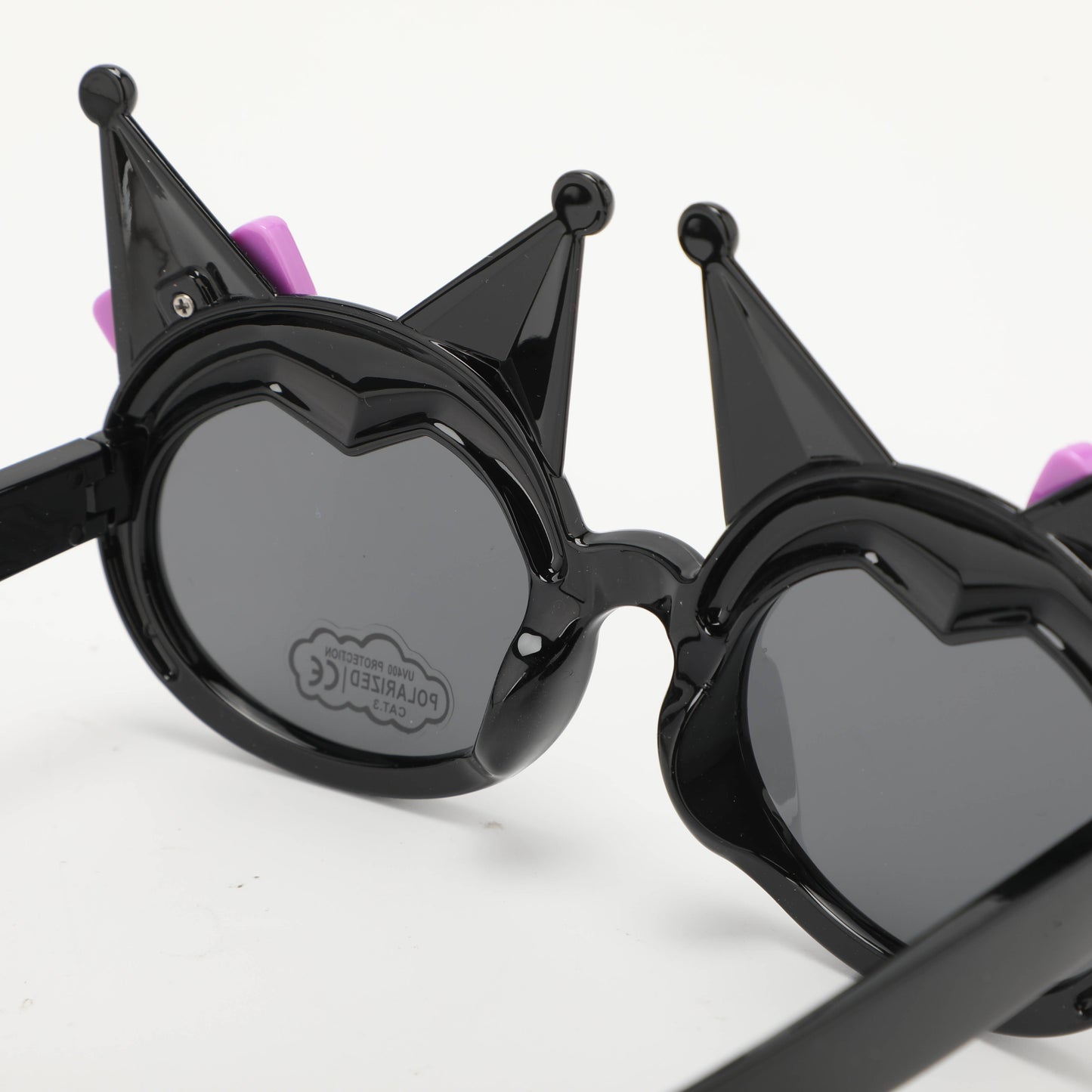 Childrens Pointy Ears Bowknot Sunglasses - Black