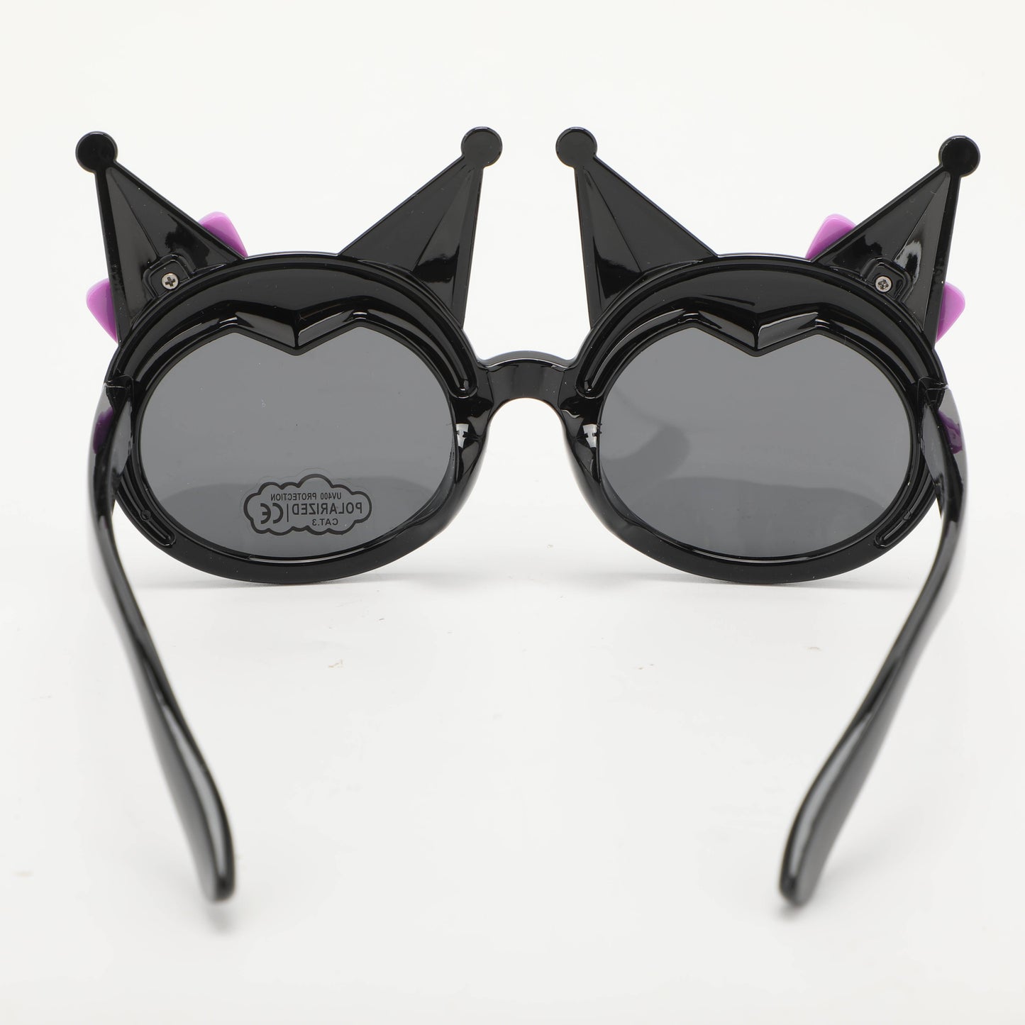 Childrens Pointy Ears Bowknot Sunglasses - Black