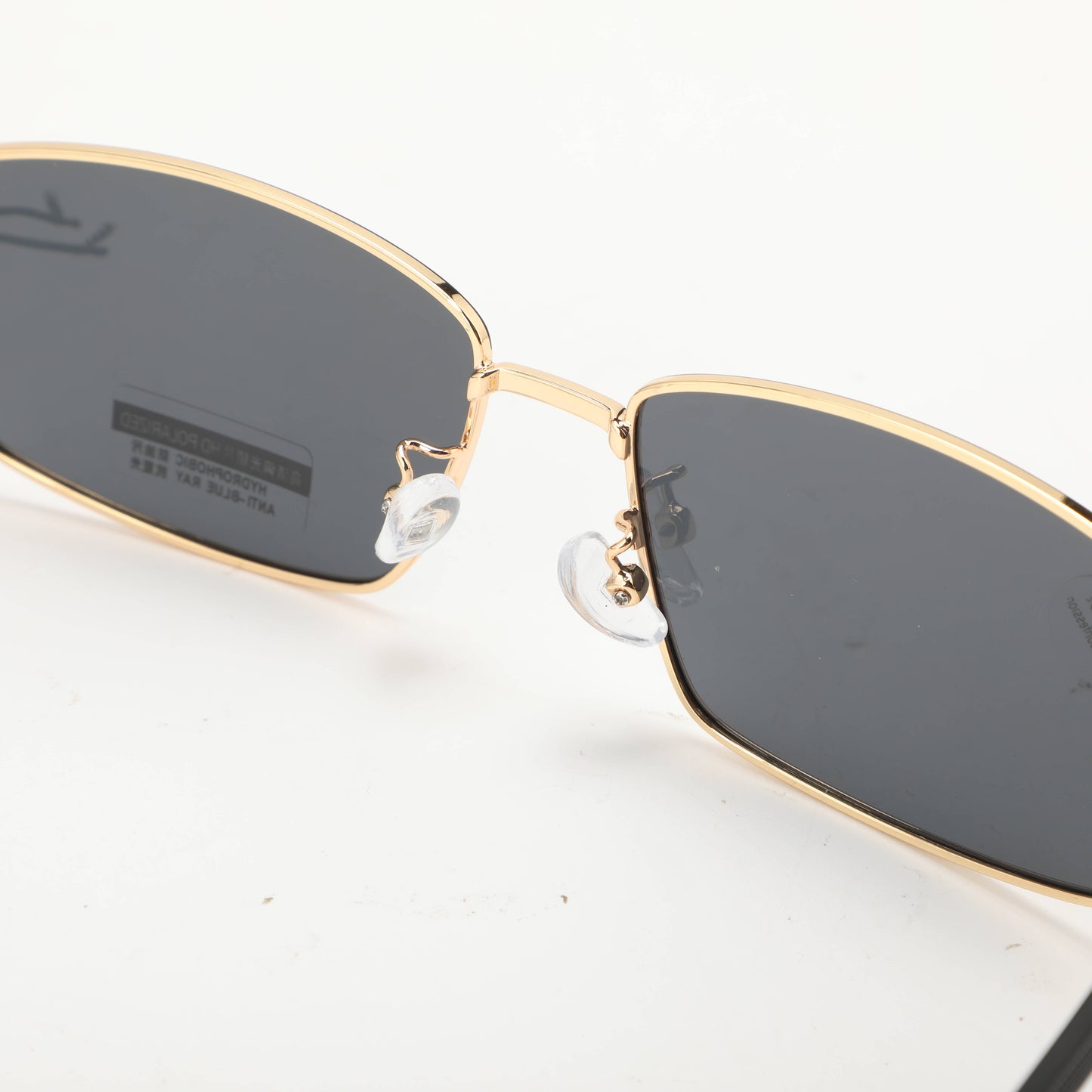 Simple Square Frame Mens Sunglasses - Gold