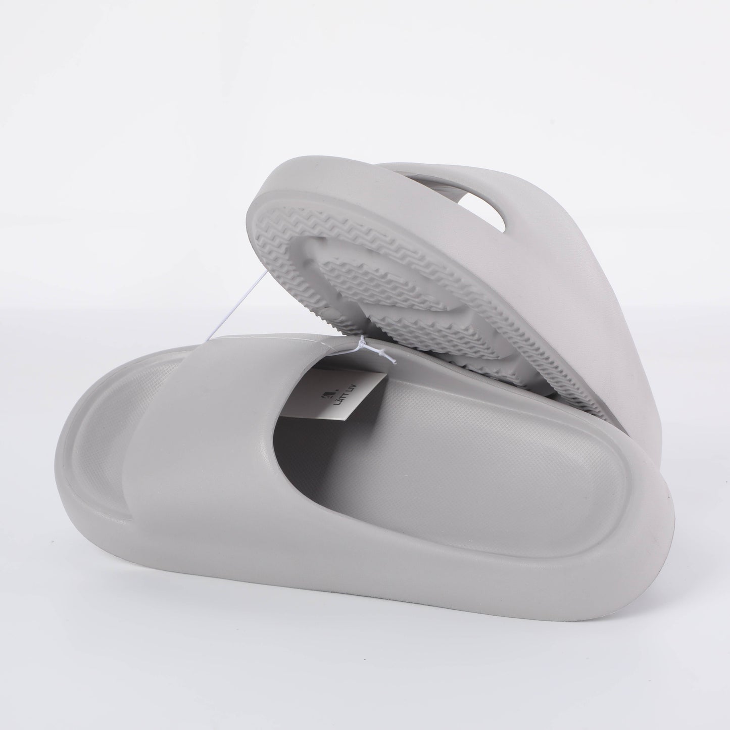 Mens Thick-soled Shower Slippers - 41/42 260MM - Grey