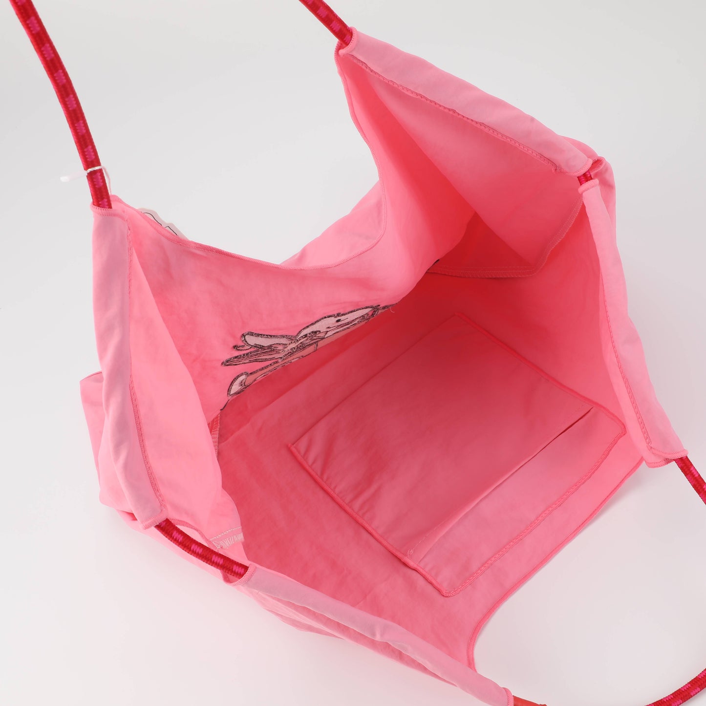 Snoopy Drawstring Portable Foldable Shoulder Bag - Rose Pink