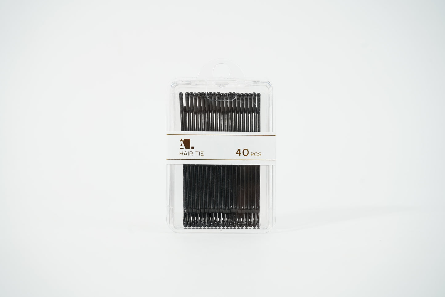 6cm Bobby Clips 40-Piece Set - Black