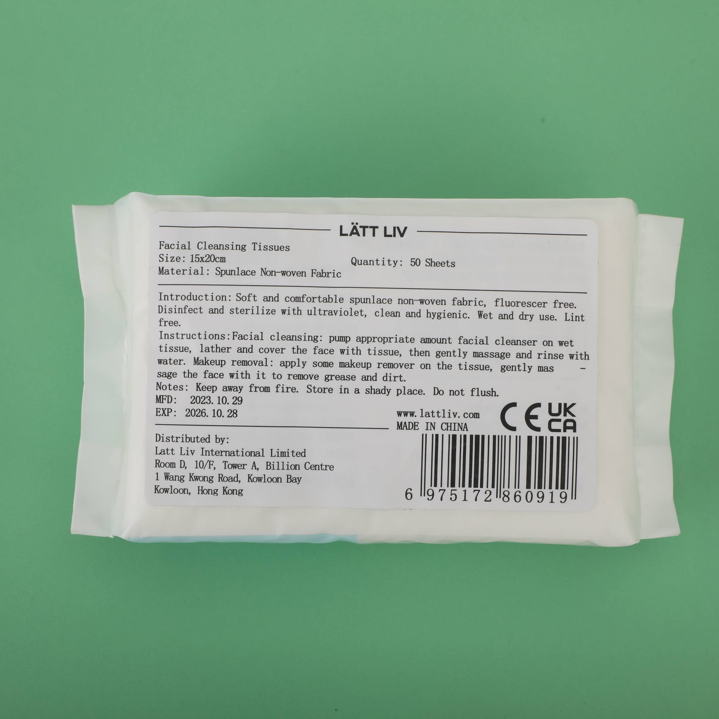 Skin-friendly Soft Facial Cleansing Tissues - 50 Sheets