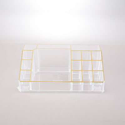 Cosmetics Organiser with Gold Rim