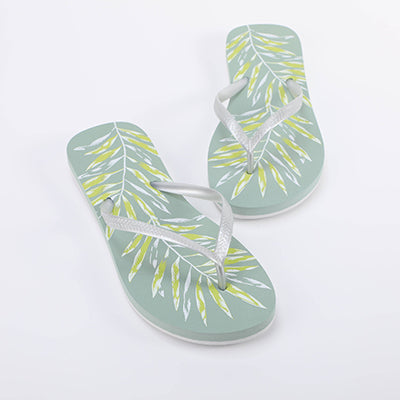 Autumn Women's Flip-flops - 39 - Grey & Green