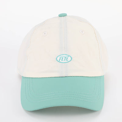 Quick Drying Embroidery Spliced Baseball Cap - Green