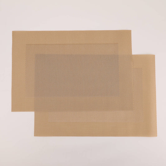 Stylish Placemat Set - 2 Pcs - Light Gold
