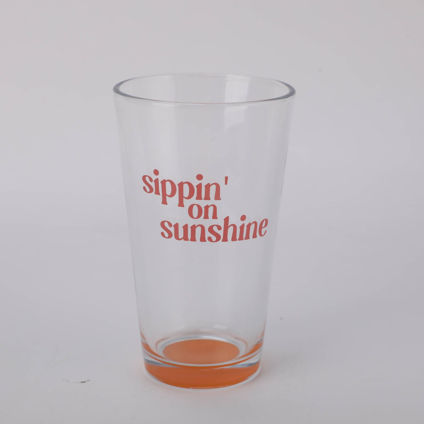 Orange Bottom Glass Tumbler