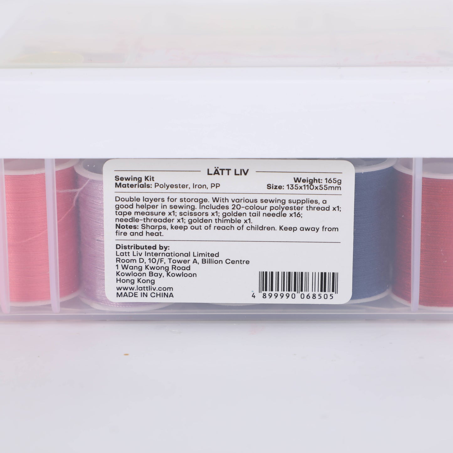 White Portable Sewing Kit Box