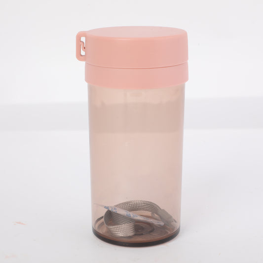 Plastic Water Bottle with Tea Strainer - S - Pink