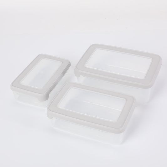 Grey Air Tight Food Storage Container 3-piece Set