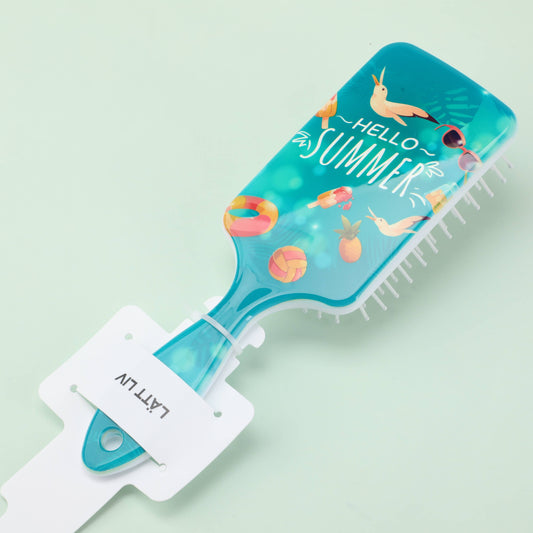 Crane Rectangular Hair Brush - Green