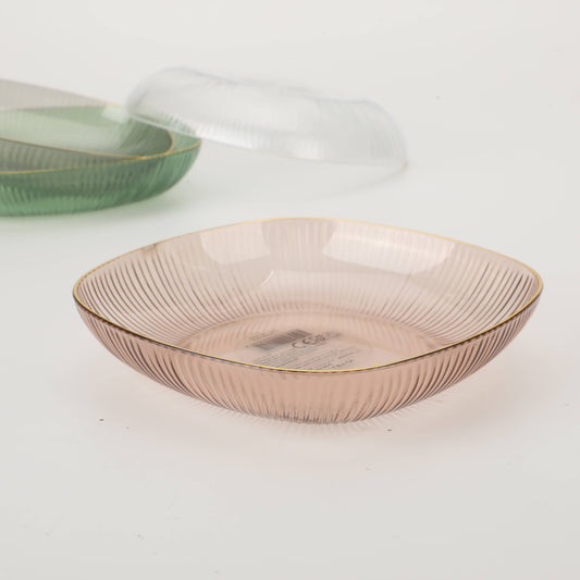 Small Golden Brim Fruit Bowl - White