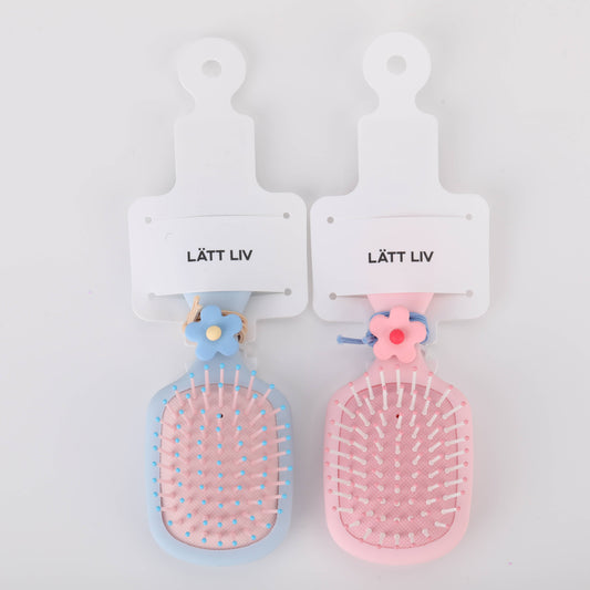 Rubber Hair Brush with Daisy