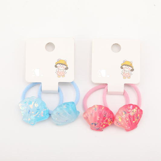 Jelly Shell Children's Hair Tie - 2 Pcs
