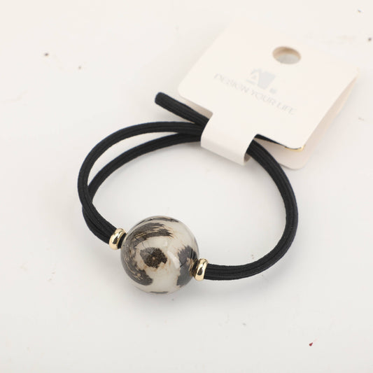 Coffee Leopard Print Stylish Hair Tie