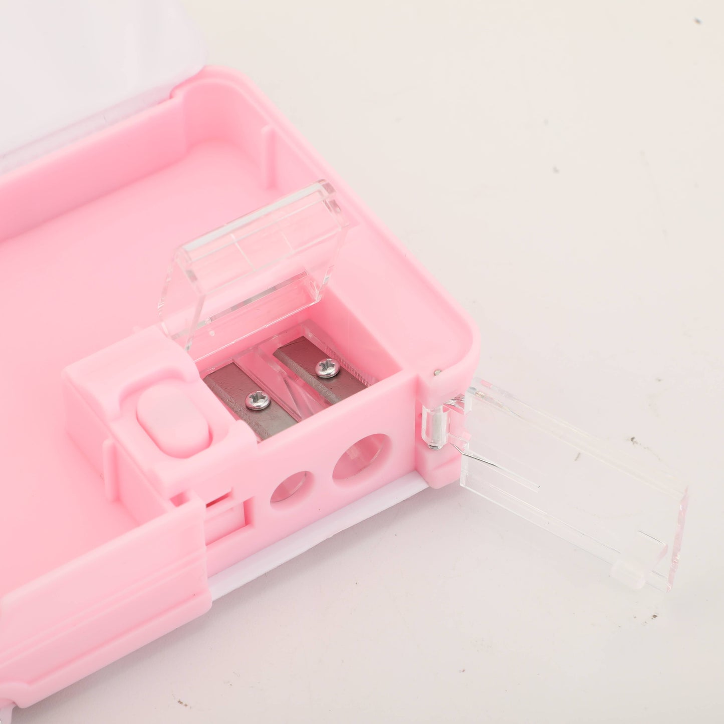 Lotso Plastic Pencil Box with Double Hole Sharpener