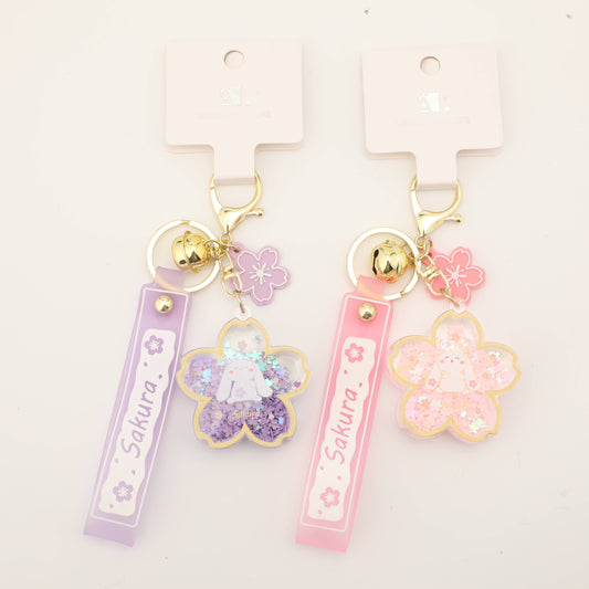 Key Ring - Sakura & Lop-eared Rabbit