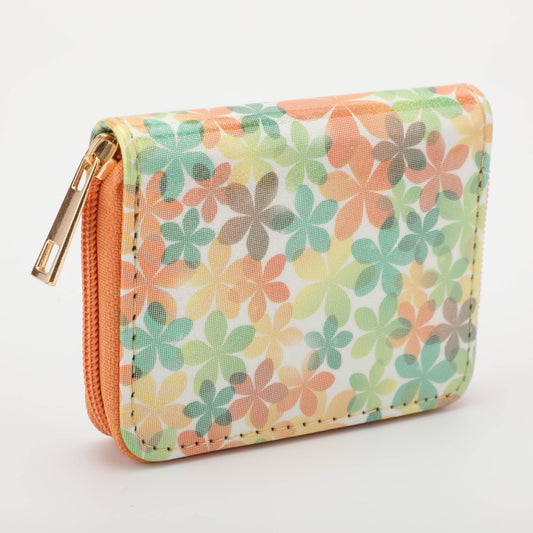 Full Printing Flower Women's Wallet - Green