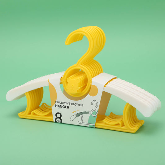 Multifunctional Children's Stretchable Clothes Hanger - Yellow