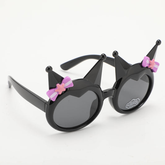 Childrens Pointy Ears Bowknot Sunglasses - Black