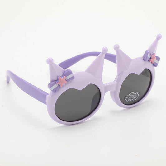 Childrens Pointy Ears Bowknot Sunglasses - Purple