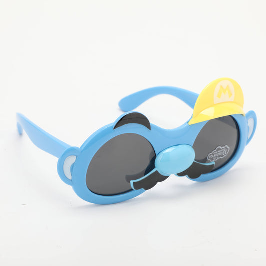 Childrens Sunglasses with Cap Decoration - Blue