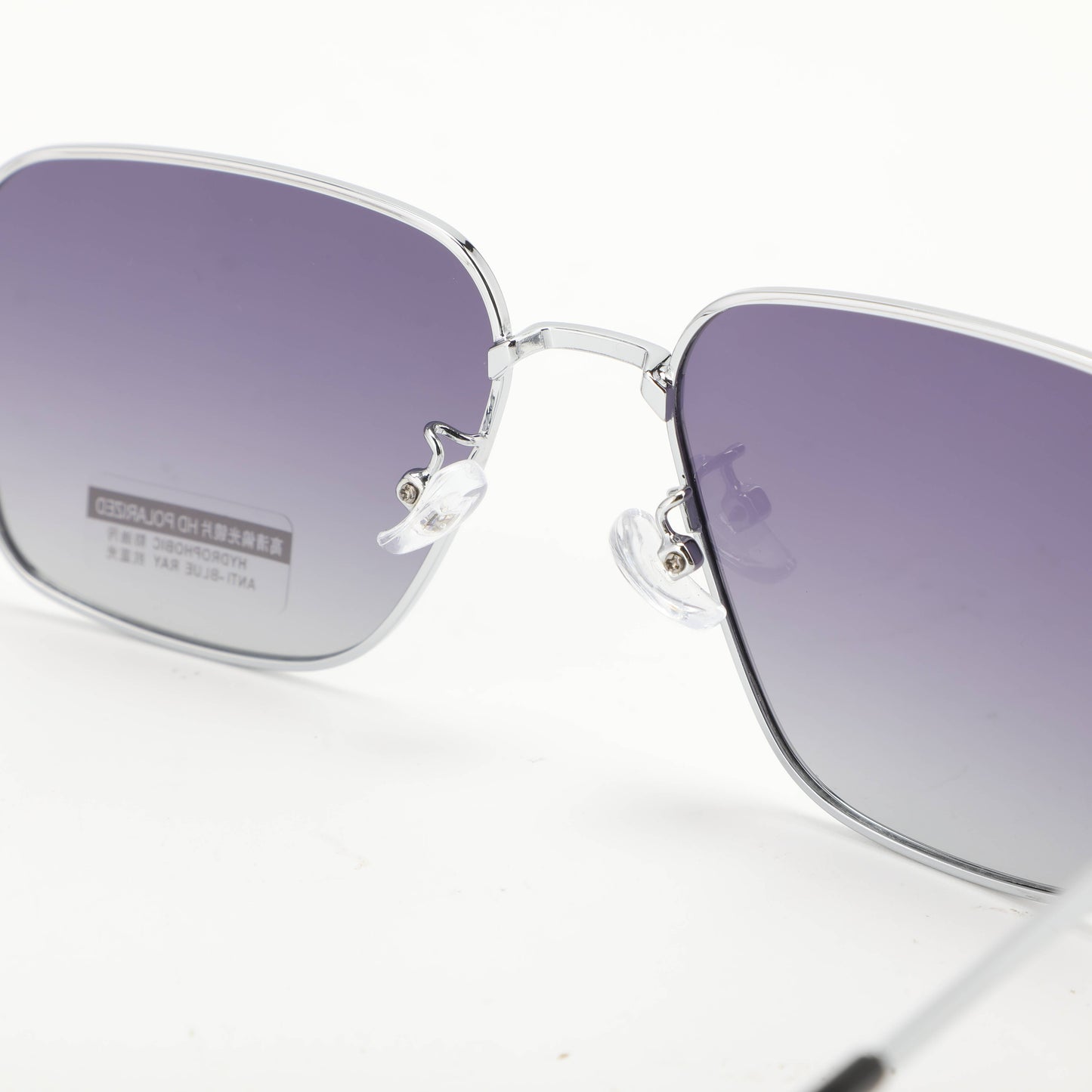 Square Frame Mens Sunglasses - Silver