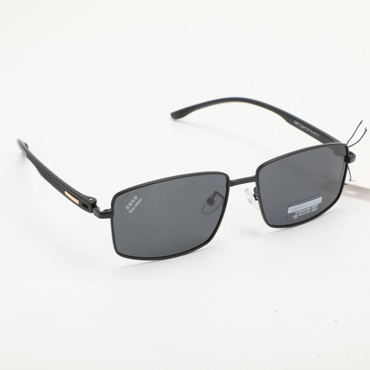 Simple Square Frame Mens Sunglasses - Black