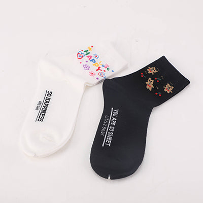 Happy Womens Crew Socks - 2 Pairs