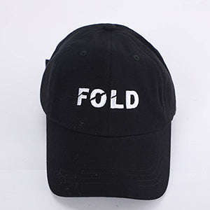 Fold Letters Baseball Cap - Black