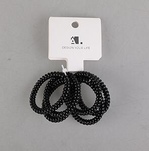 Thin Spiral Hair Tie - 6 Pcs