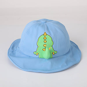 Dinosaur Tail Childrens Bucket Hat - Blue