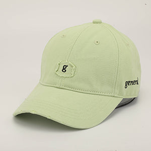 Versatile soft top letter g baseball cap-green